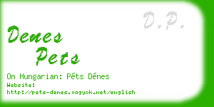 denes pets business card