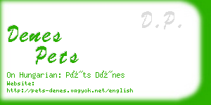 denes pets business card